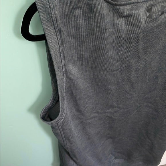 Mens Under Armour Coldgear Loose Zipped Vest Size large dark grey - Picture 5 of 8